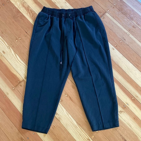 Lane Bryant Black Pull On Cropped Pants Plus Size 18/20‎ - Picture 1 of 4